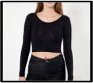 Ladies Long Sleeve Crop Tee - Rebel Apparel Inc.