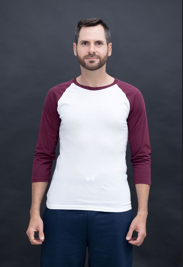 Men's Raglan 3/4 Sleeve Tee - Rebel Apparel Inc.