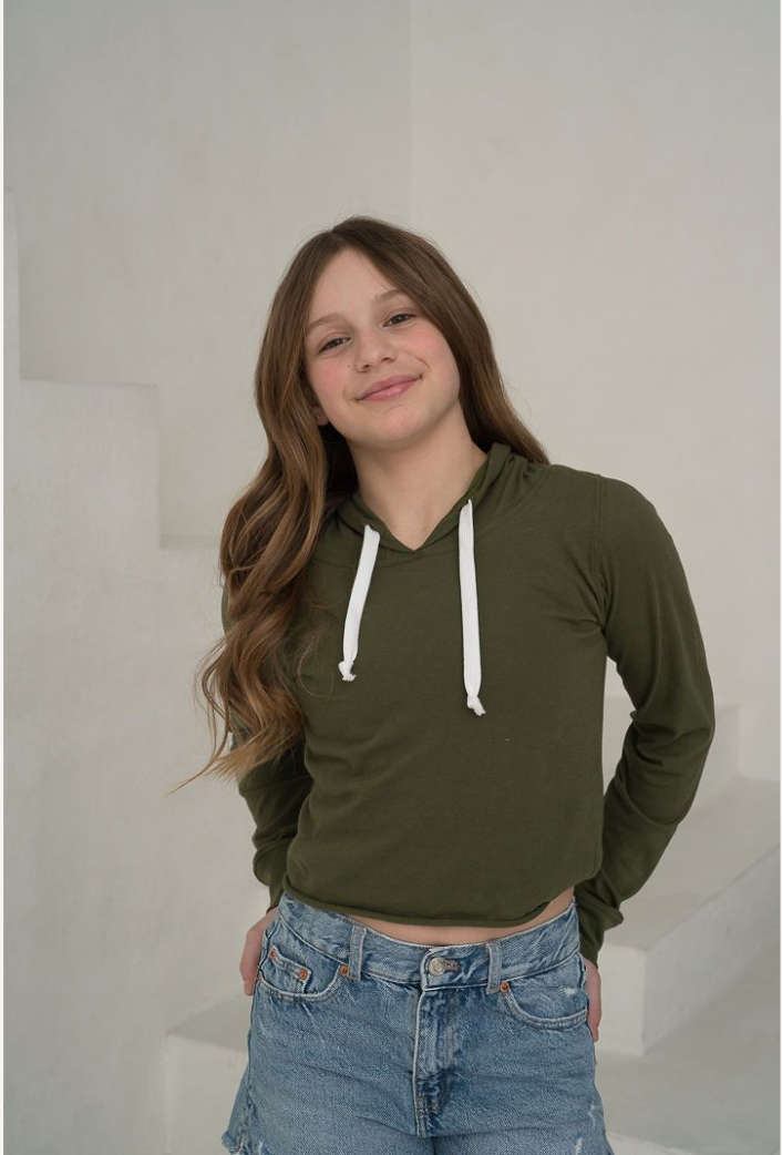 Toddler Youth Long Sleeve Crop Hoodie