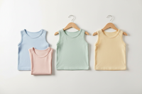 Toddler tank top 100% cotton pre-washed pre-shrunk 807R ribbed fabric