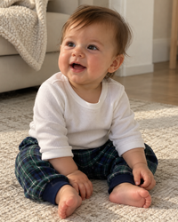 Baby Cuffed Plaid PJ