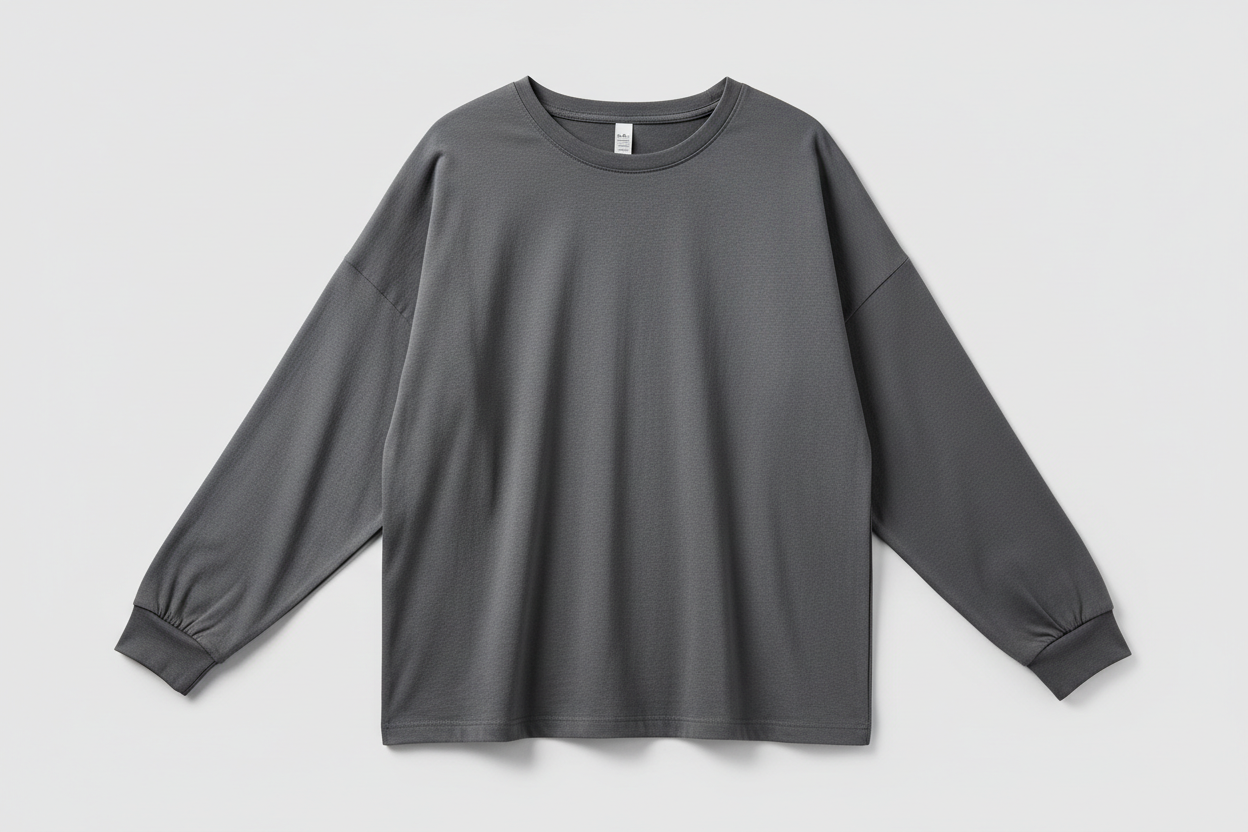 Long Sleeve Spirit Jersey made of 100% combed cotton fine jersey, pre-washed and pre-shrunk