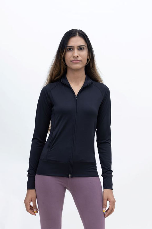 Ladies Fitted Raglan Yoga Jacket - Rebel Apparel Inc.